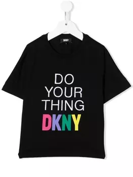 DKNY футболка с логотипом, черный