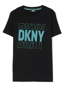 DKNY футболка с логотипом, черный