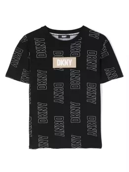 DKNY футболка с логотипом, черный