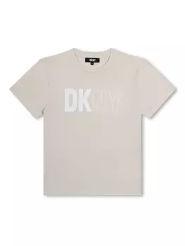 DKNY футболка с логотипом, нейтральный цвет