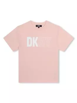 DKNY футболка с логотипом, розовый