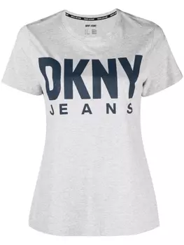 DKNY футболка с логотипом, серый
