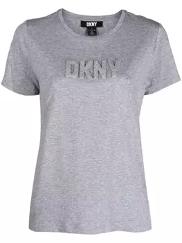 DKNY футболка с логотипом, серый