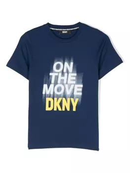 DKNY футболка с логотипом, синий