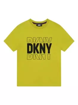 DKNY футболка с логотипом, желтый