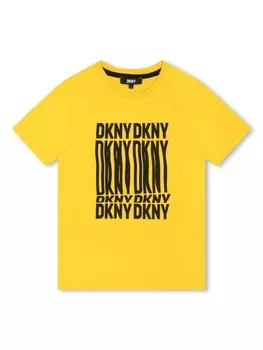 DKNY футболка с логотипом, желтый