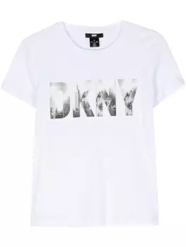 DKNY футболка с тисненым логотипом, белый