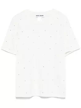DKNY футболка с заклепками, белый