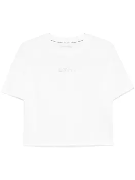 DKNY футболка со стразами и логотипом, белый