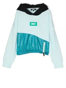 DKNY худи с нашивкой-логотипом, синий