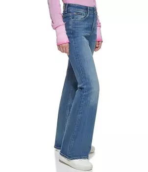 DKNY Jeans Boerum Джинсы из эластичного денима с высокой посадкой и расклешенными штанинами, синий