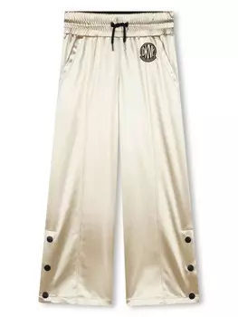 Dkny Kids атласные брюки широкого кроя с эффектом металлик, золотистый