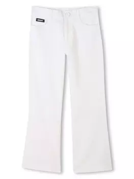 Dkny Kids брюки с вышитым логотипом, белый