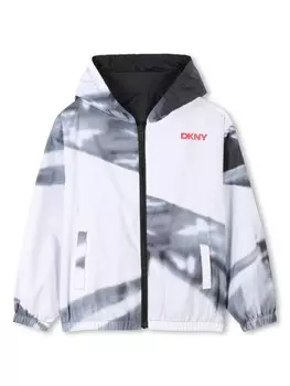 Dkny Kids двусторонняя непромокаемая ветровка, черный