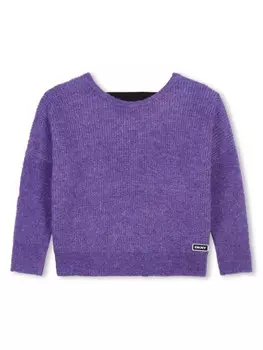 Dkny Kids джемпер с логотипом, фиолетовый