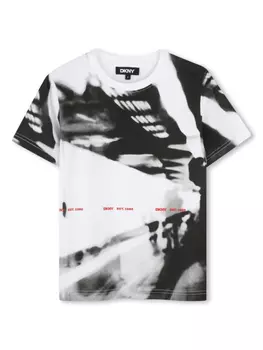 Dkny Kids футболка с графичным принтом, белый