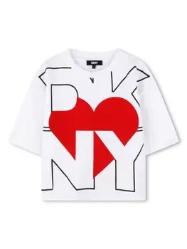 Dkny Kids футболка с логотипом, белый
