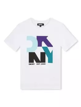 Dkny Kids футболка с логотипом, белый