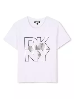 Dkny Kids футболка с логотипом, белый