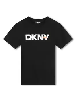Dkny Kids футболка с логотипом, черный