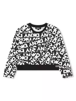 Dkny Kids футболка с логотипом, черный