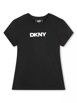Dkny Kids футболка с логотипом, черный