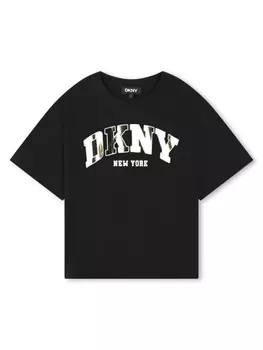 Dkny Kids футболка с логотипом, черный