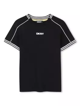 Dkny Kids футболка с логотипом, черный