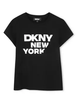 Dkny Kids футболка с логотипом, черный