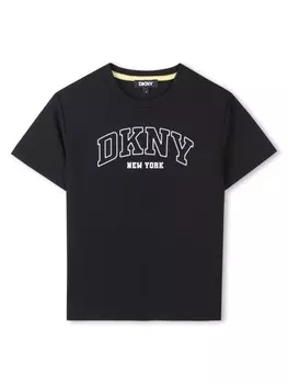 Dkny Kids футболка с логотипом, черный