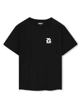 Dkny Kids футболка с логотипом, черный
