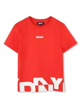 Dkny Kids футболка с логотипом, красный
