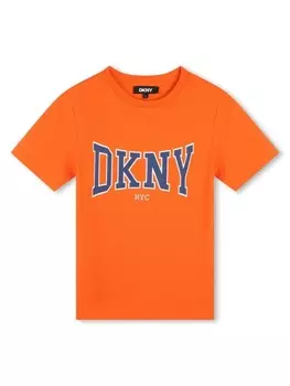 Dkny Kids футболка с логотипом, оранжевый