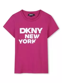 Dkny Kids футболка с логотипом, розовый