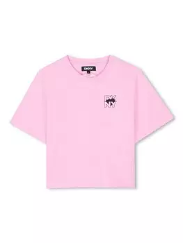 Dkny Kids футболка с логотипом, розовый