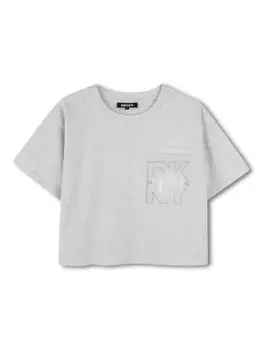 Dkny Kids футболка с логотипом, серый
