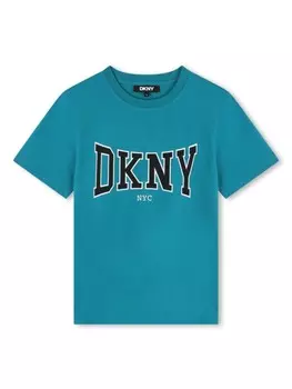 Dkny Kids футболка с логотипом, синий