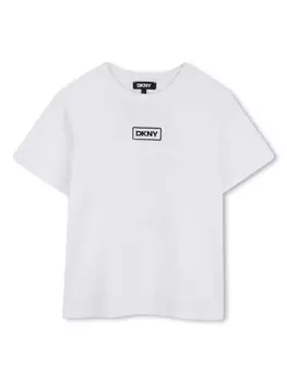 Dkny Kids футболка с надписью, белый