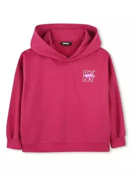 Dkny Kids худи с логотипом, розовый