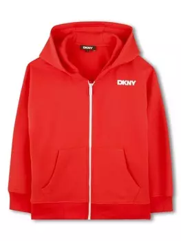 Dkny Kids кардиган с логотипом, красный