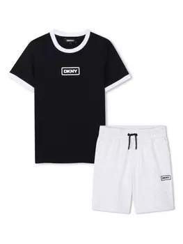 Dkny Kids комплект из футболки и шортов, серый