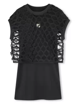 Dkny Kids многослойное платье, черный