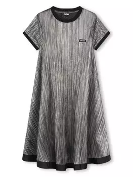 Dkny Kids платье с эффектом плиссе, черный