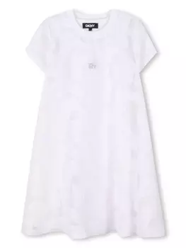Dkny Kids платье с логотипом, белый
