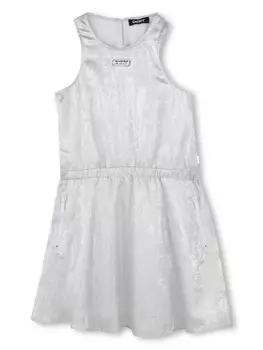 Dkny Kids платье с логотипом, серый