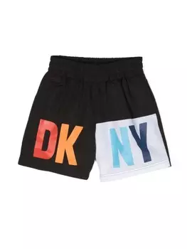 Dkny Kids плавки-шорты с логотипом, черный