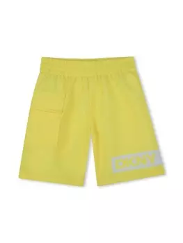 Dkny Kids плавки-шорты с логотипом, желтый