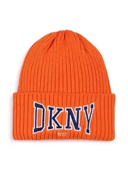 Dkny Kids шапка бини с логотипом, оранжевый