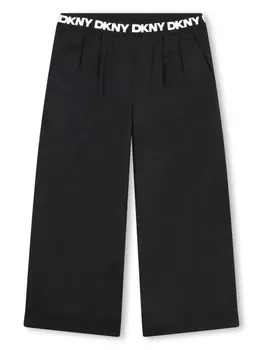 Dkny Kids широкие брюки с логотипом, черный