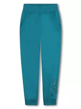 Dkny Kids спортивные брюки с вышитым логотипом, синий